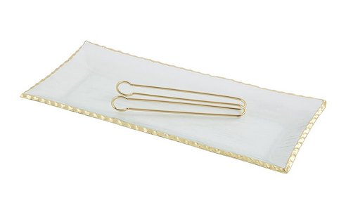 Mud Pie Mud Pie Gold Edge Platter Set | CeCe's Home & Gifts