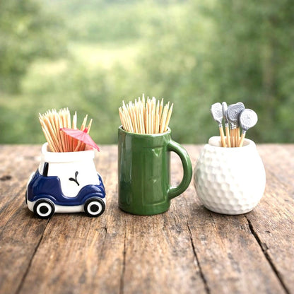 Mud Pie Mud Pie Golf Toothpick Holder Set - 3 Styles | CeCe's Home & Gifts