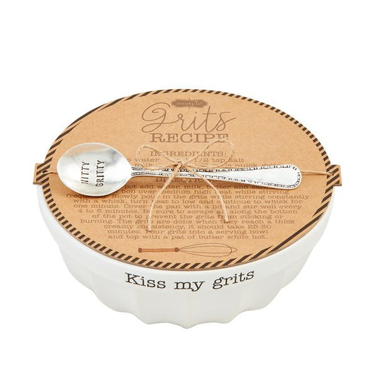 Mud Pie Grits Bowl Set - CeCe's Home & Gifts