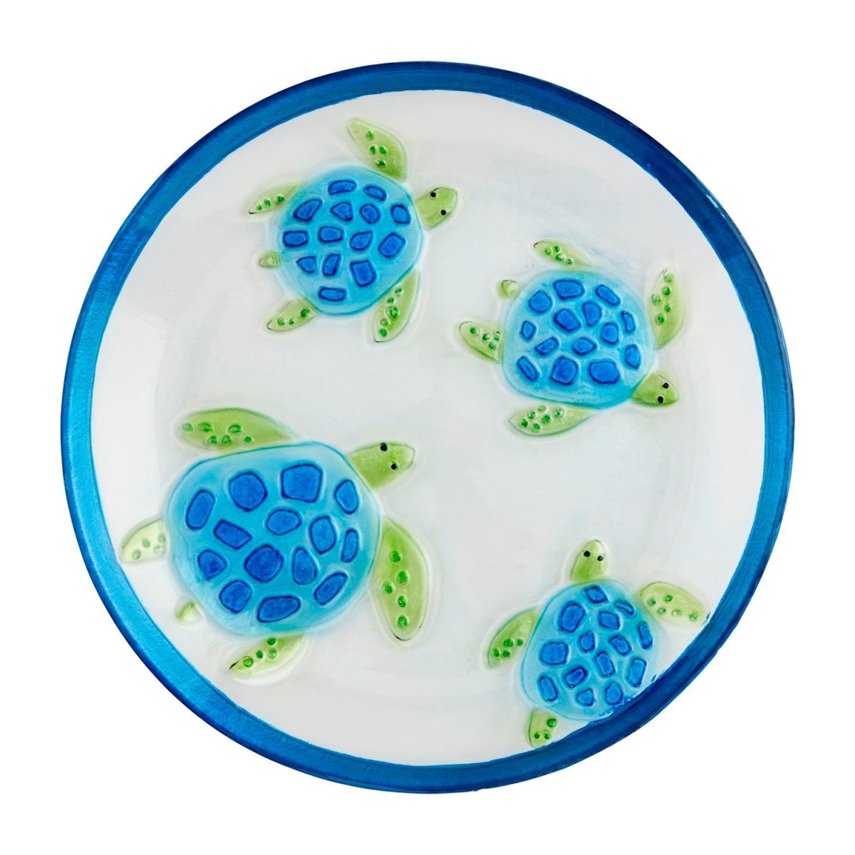 Mud Pie Mud Pie Hand Painted Glass Turtle Platter | CeCe's Home & Gifts