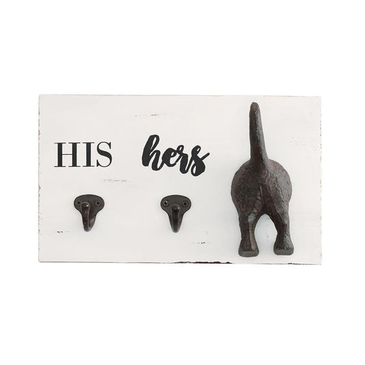 Mud Pie "His, Hers & Pup" Key & Leash Hook - CeCe's Home & Gifts