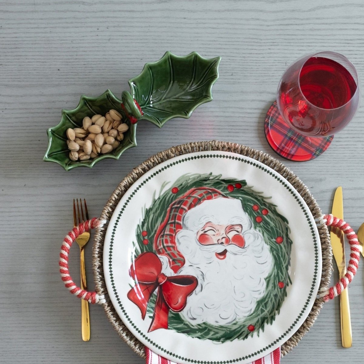 Mud Pie Mud Pie Holly Double Dip Dish | CeCe's Home & Gifts