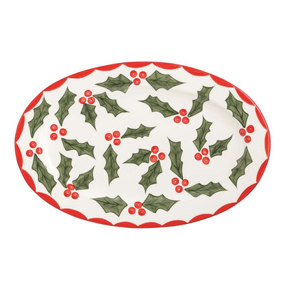 Mud Pie Mud Pie Holly Platter | CeCe's Home & Gifts