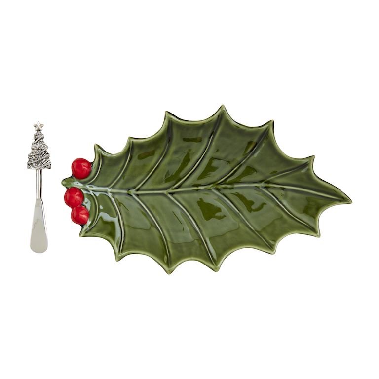 Mud Pie Mud Pie Holly Platter Set | CeCe's Home & Gifts
