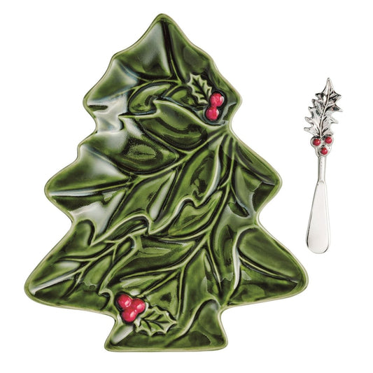 Mud Pie Mud Pie Holly Tree Plate Set | CeCe's Home & Gifts