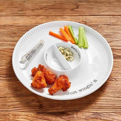 Mud Pie Mud Pie Hot Wings Platter Set | CeCe's Home & Gifts