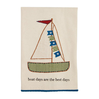 Mud Pie Mud Pie Lake Applique Hand Towel - Set of Three | CeCe's Home & Gifts