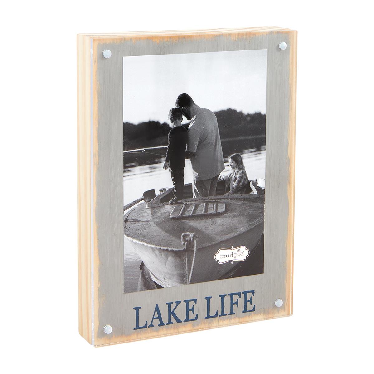 Mud Pie Mud Pie "Lake Life" Acrylic Magnet Frame (4x6) | CeCe's Home & Gifts