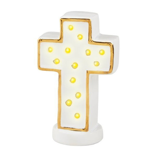 Mud Pie Mud Pie Light-Up Cross Sitter | CeCe's Home & Gifts