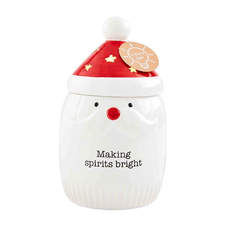 Mud Pie Light - Up Santa Canister - CeCe's Home & Gifts