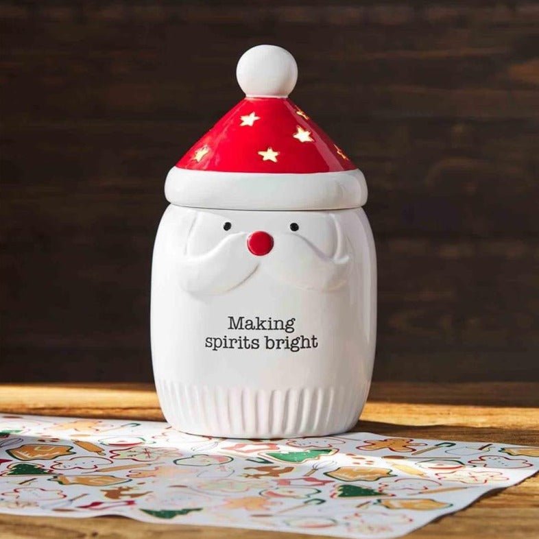 Mud Pie Light - Up Santa Canister - CeCe's Home & Gifts