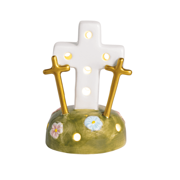 Mud Pie Mud Pie Light-Up Three Cross Sitter | CeCe's Home & Gifts