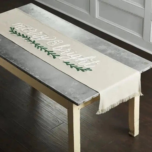 Mud Pie Merry and Bright Table Runner - CeCe's Home & Gifts