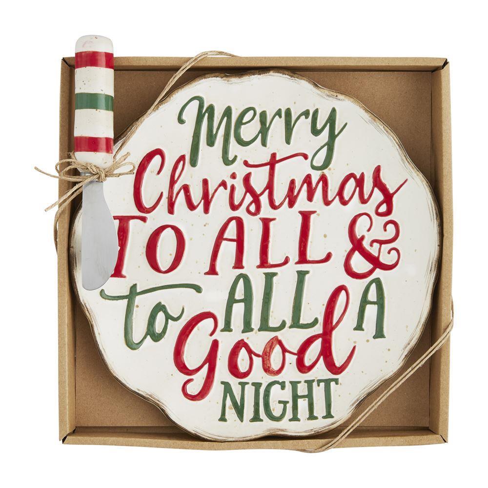 Mud Pie Mud Pie Merry Christmas Cheese Plate Set | CeCe's Home & Gifts