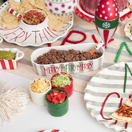 Mud Pie Merry Cracker & Dip Bowl Set - CeCe's Home & Gifts