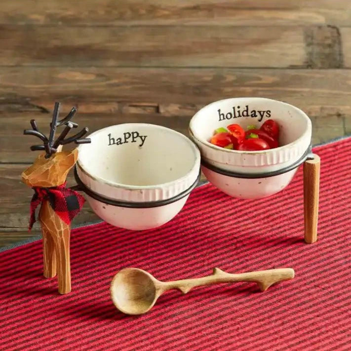 Mud Pie Metal Deer Double Dip - CeCe's Home & Gifts