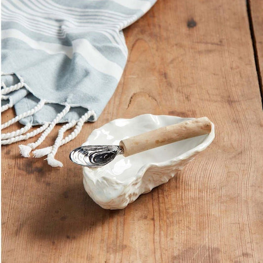 Mud Pie Oyster Shaped Dip Bowl Set - CeCe's Home & Gifts