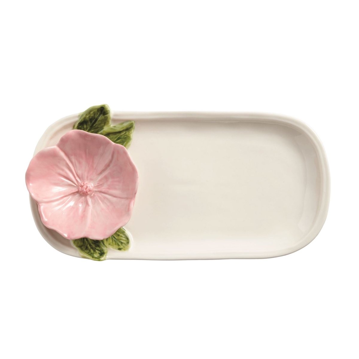 Mud Pie Mud Pie Pink Flower Everything Plate | CeCe's Home & Gifts