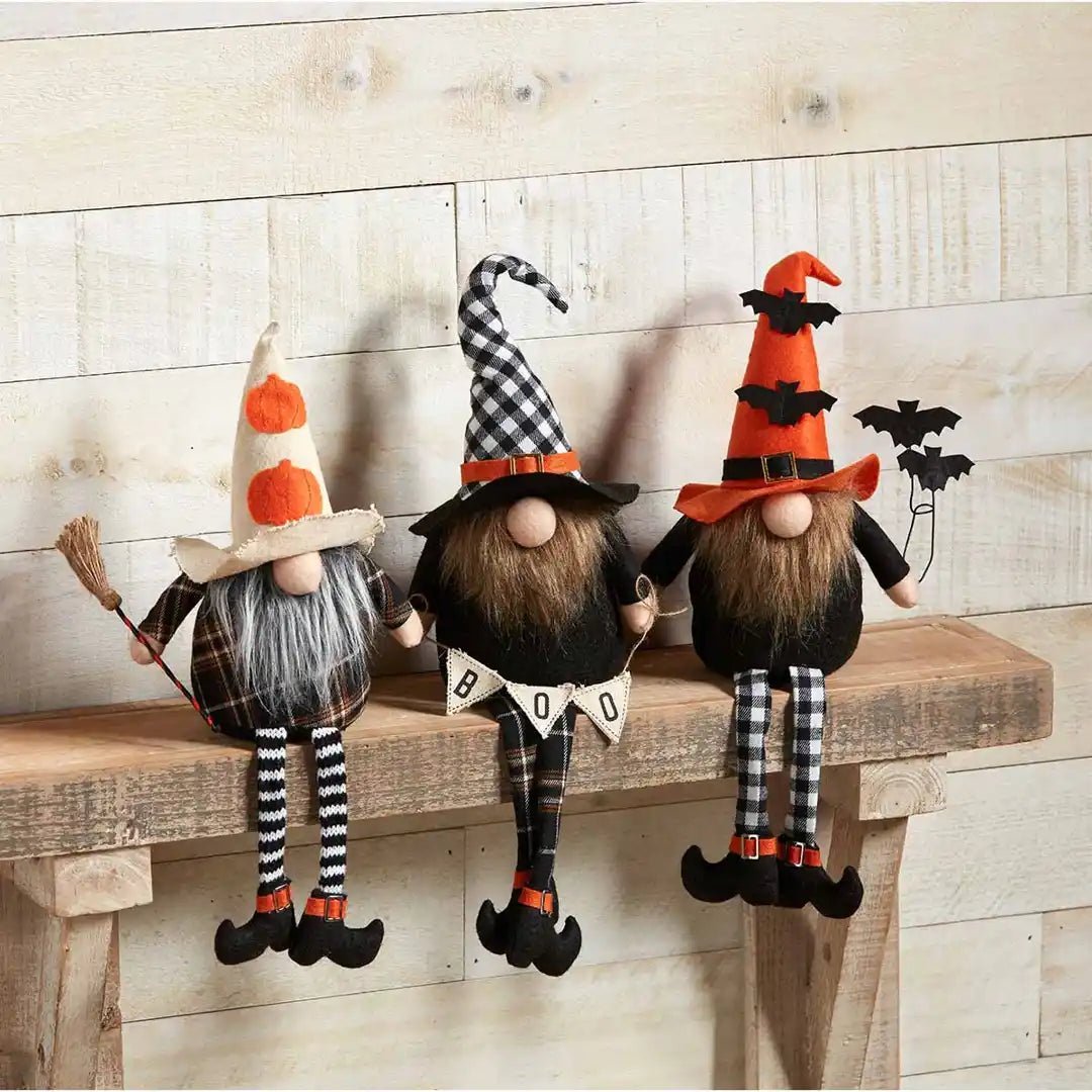 Mud Pie Plaid Halloween Decorative Gnome - CeCe's Home & Gifts