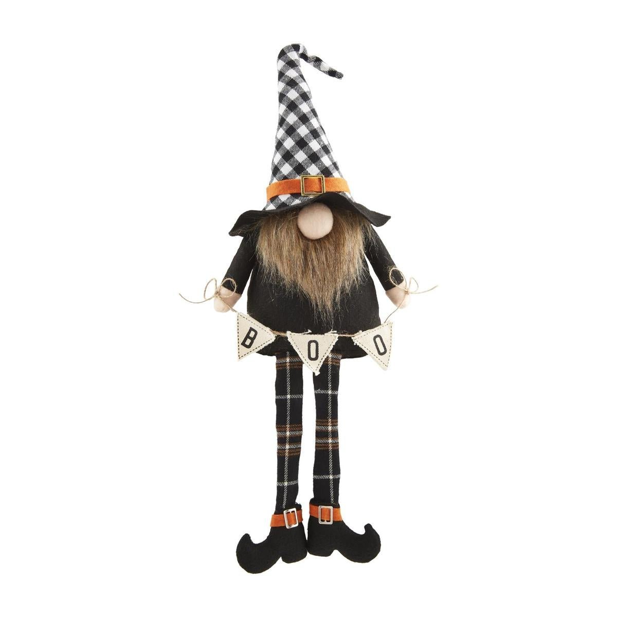 Mud Pie Plaid Halloween Decorative Gnome - CeCe's Home & Gifts