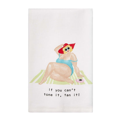 Mud Pie Mud Pie Pool Ladies Hand Towels - HILLARIOUS | CeCe's Home & Gifts