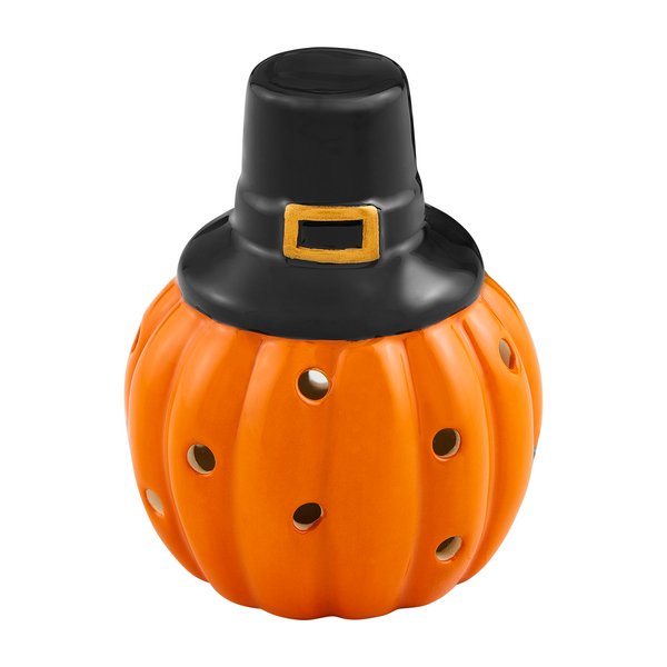 Mud Pie Pumpkin Pilgrim Light - Up Sitter - CeCe's Home & Gifts