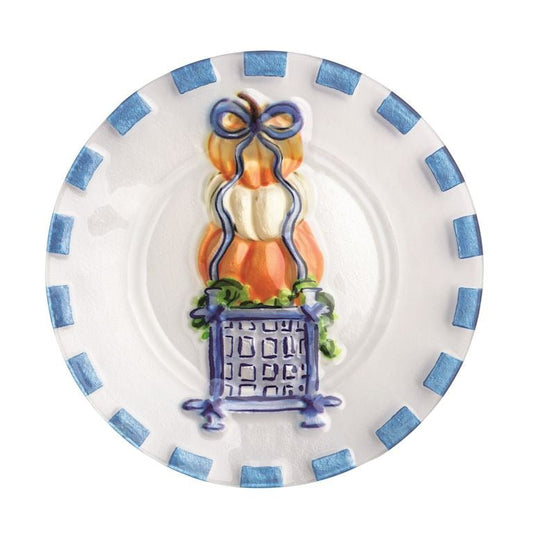Mud Pie Mud Pie Pumpkin Topiary Glass Plate | CeCe's Home & Gifts