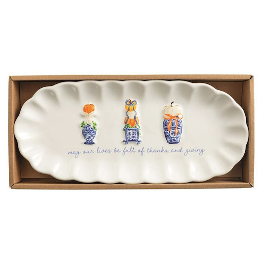 Mud Pie Mud Pie Pumpkin Topiary Tray | CeCe's Home & Gifts