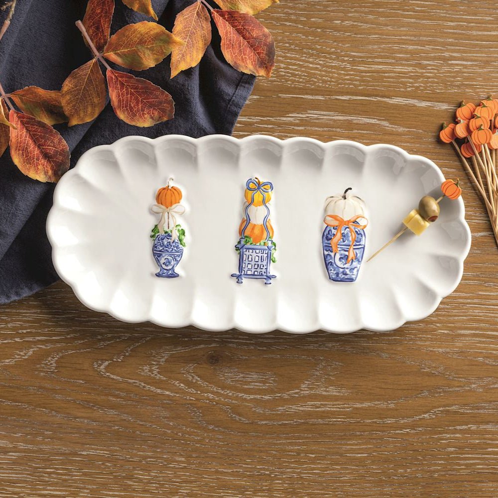 Mud Pie Mud Pie Pumpkin Topiary Tray & Toothpick Set | CeCe's Home & Gifts