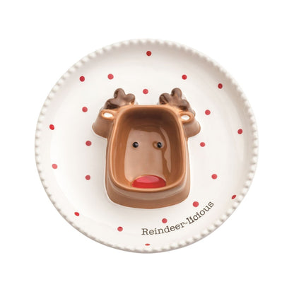 Mud Pie Mud Pie Reindeer Sectioned Christmas Dish | CeCe's Home & Gifts