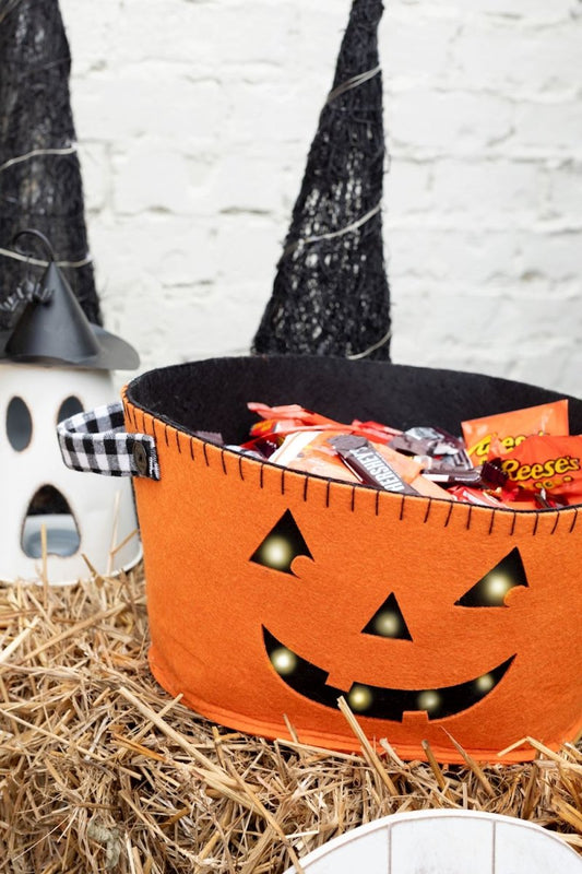 Mud Pie Reversible Ghost & Jack - O - Latern Bucket - CeCe's Home & Gifts