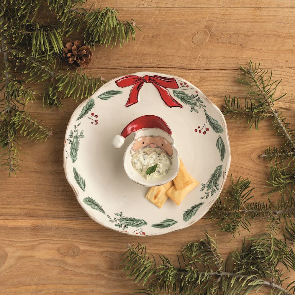 Mud Pie Mud Pie Santa Farm Christmas Chip & Dip Set | CeCe's Home & Gifts
