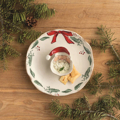 Mud Pie Mud Pie Santa Farm Christmas Chip & Dip Set | CeCe's Home & Gifts