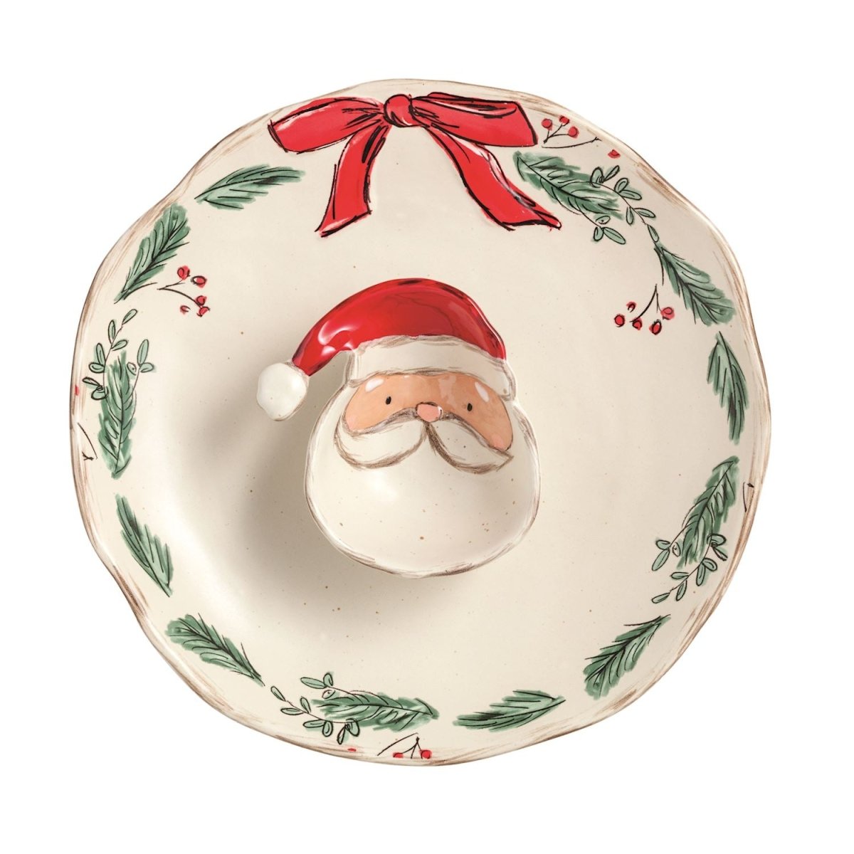 Mud Pie Mud Pie Santa Farm Christmas Chip & Dip Set | CeCe's Home & Gifts