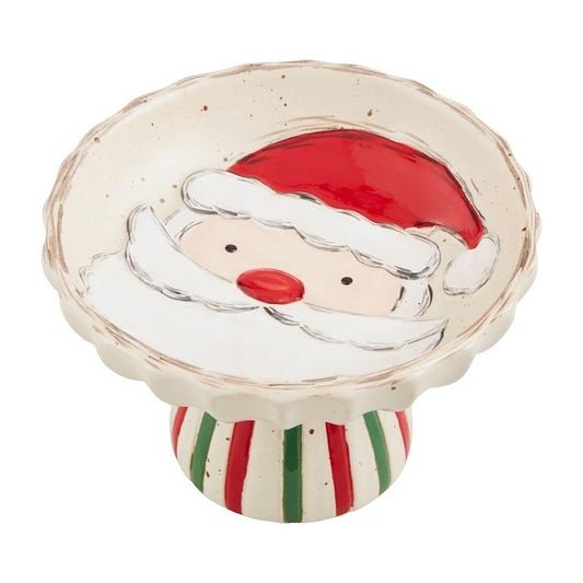 Mud Pie Santa Farm Pedestal Candy Dish - CeCe's Home & Gifts