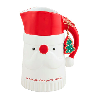 Mud Pie Mud Pie Santa Holiday Pitcher | CeCe's Home & Gifts