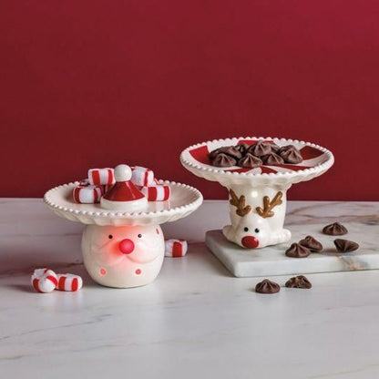 Mud Pie Mud Pie Santa Light - Up Candy Tidbit Pedestal | CeCe's Home & Gifts
