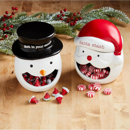 Mud Pie Santa Open Candy Container - CeCe's Home & Gifts