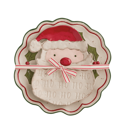 Mud Pie Mud Pie Santa Platter Set | CeCe's Home & Gifts