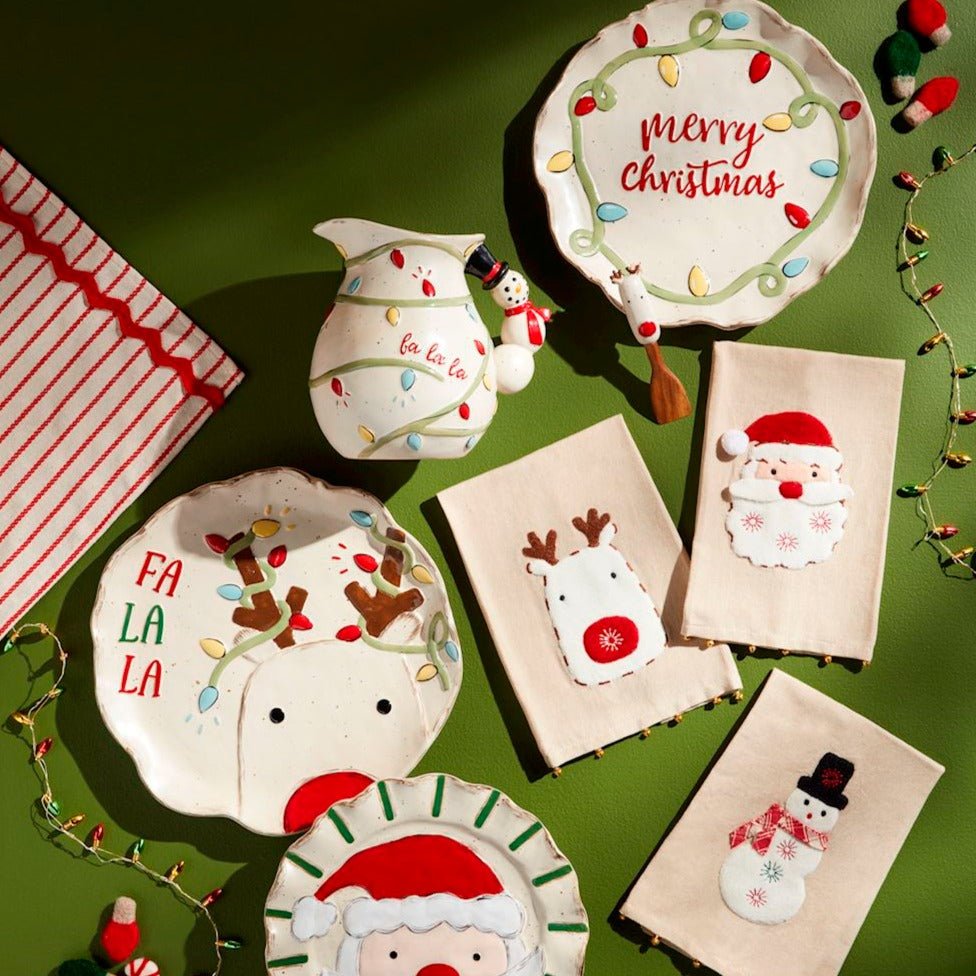 Mud Pie Santa & Reindeer Platter Set - CeCe's Home & Gifts