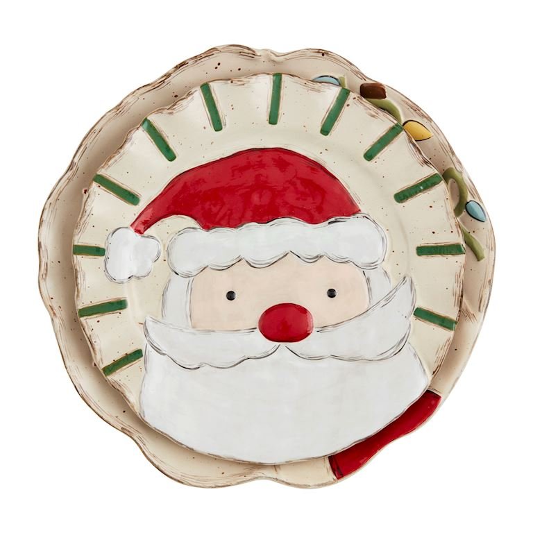 Mud Pie Santa & Reindeer Platter Set - CeCe's Home & Gifts