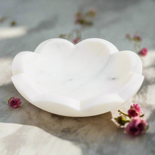 Mud Pie Scallop Marble Coupe Dish - CeCe's Home & Gifts