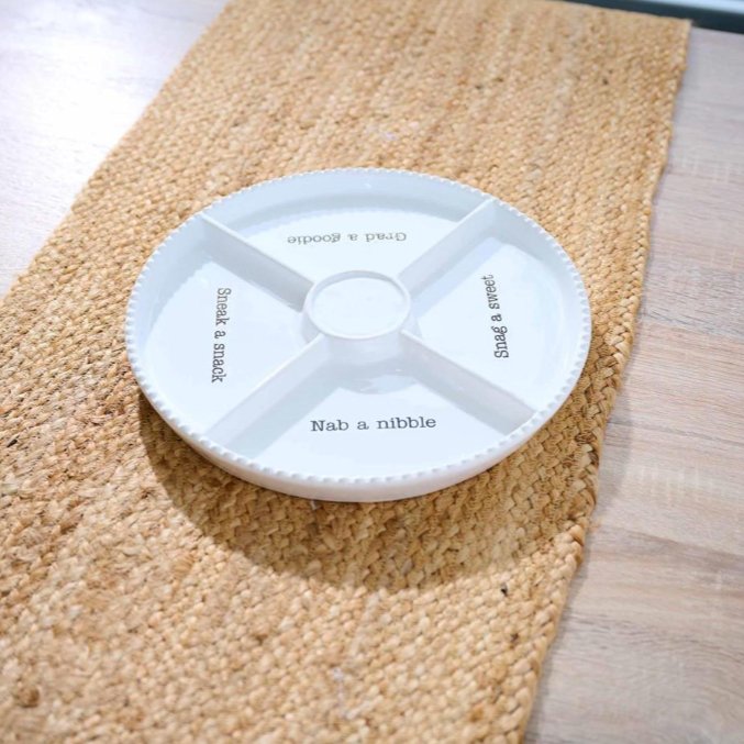 Mud Pie Mud Pie Sectioned Snack Tray | CeCe's Home & Gifts