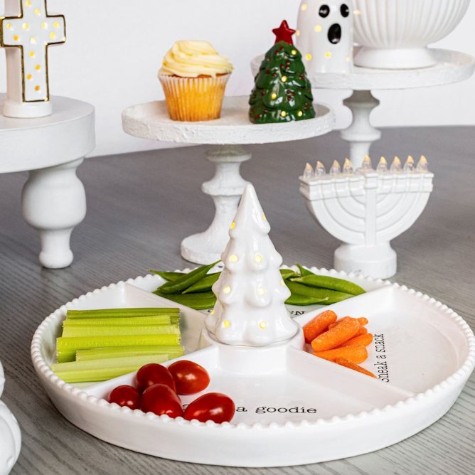 Mud Pie Mud Pie Sectioned Snack Tray | CeCe's Home & Gifts