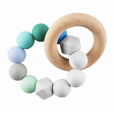 Mud Pie Silicone and Wood Teething Ring - CeCe's Home & Gifts