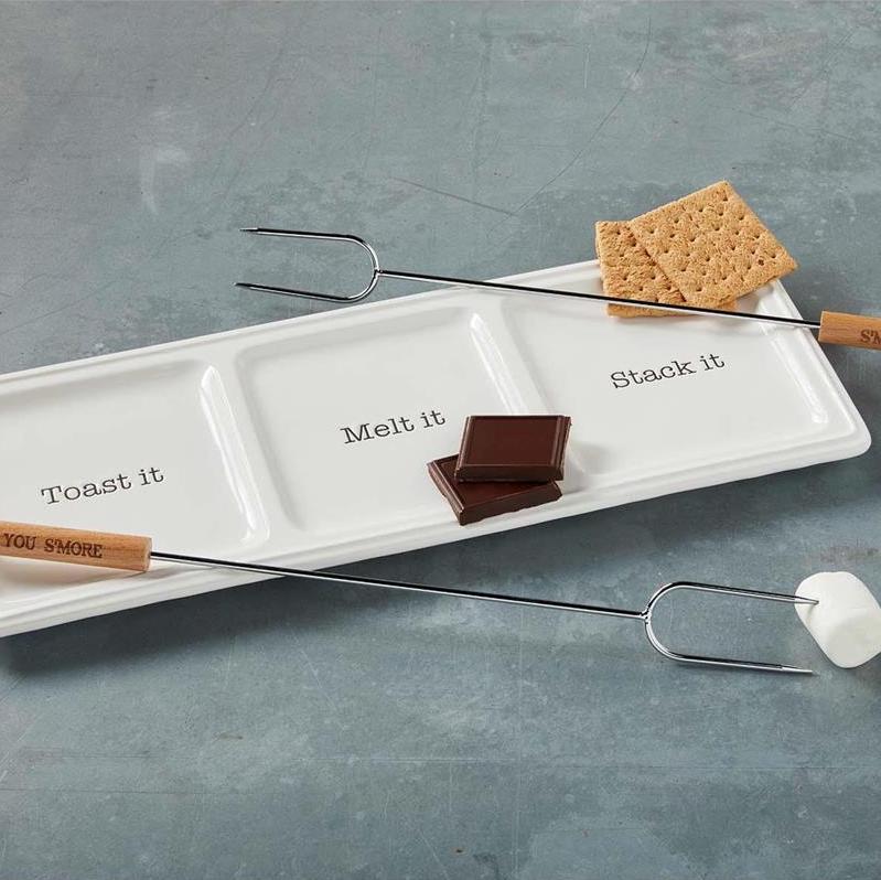 Mud Pie S'More Tray & Skewer Set - CeCe's Home & Gifts