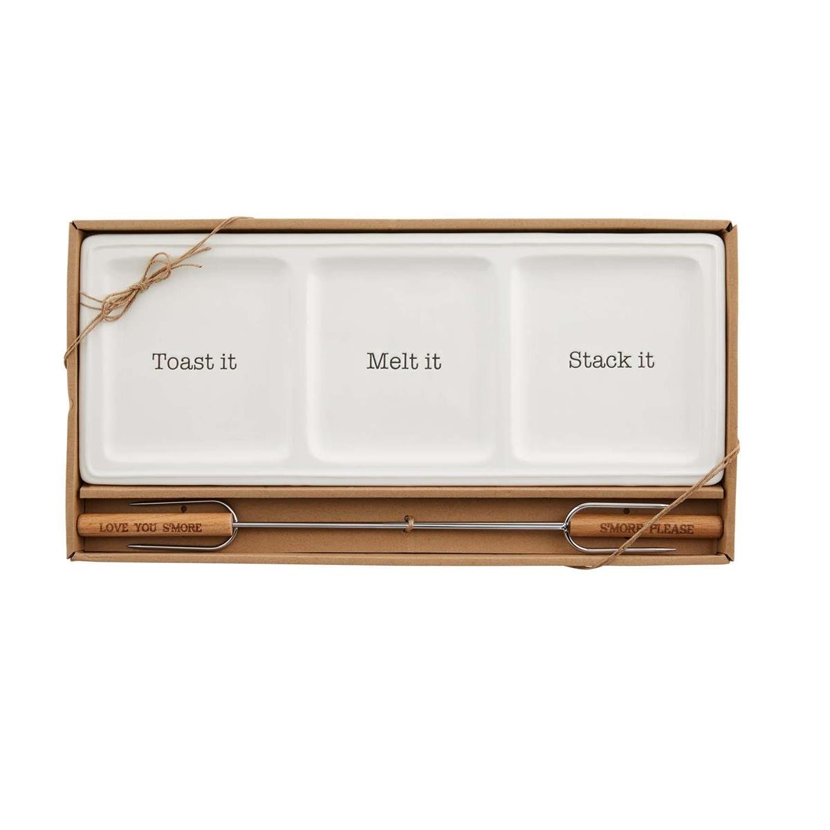 Mud Pie S'More Tray & Skewer Set - CeCe's Home & Gifts