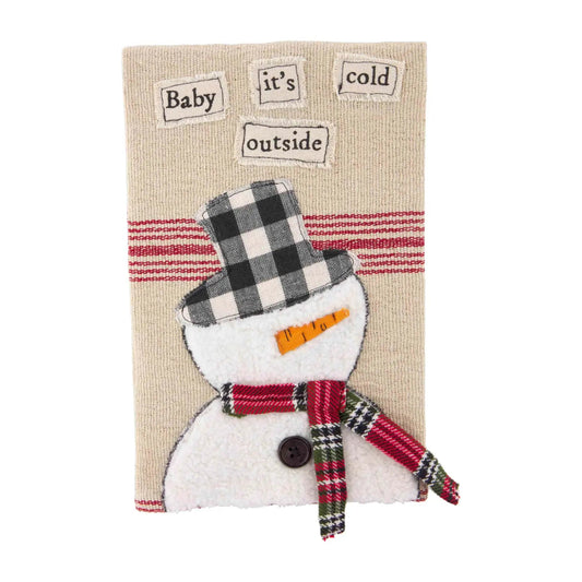 Mud Pie Snowman Appliqued Hand Towel - CeCe's Home & Gifts