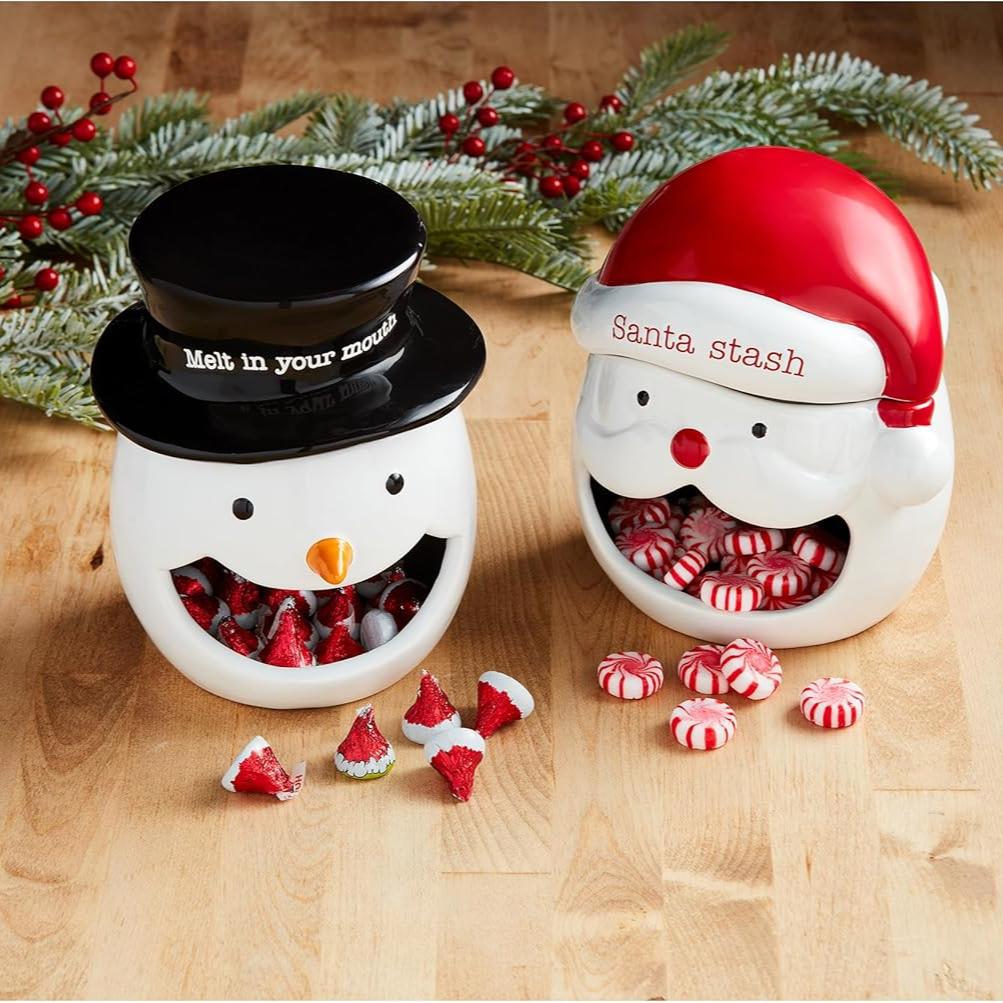 Mud Pie Mud Pie Snowman Open Candy Container | CeCe's Home & Gifts