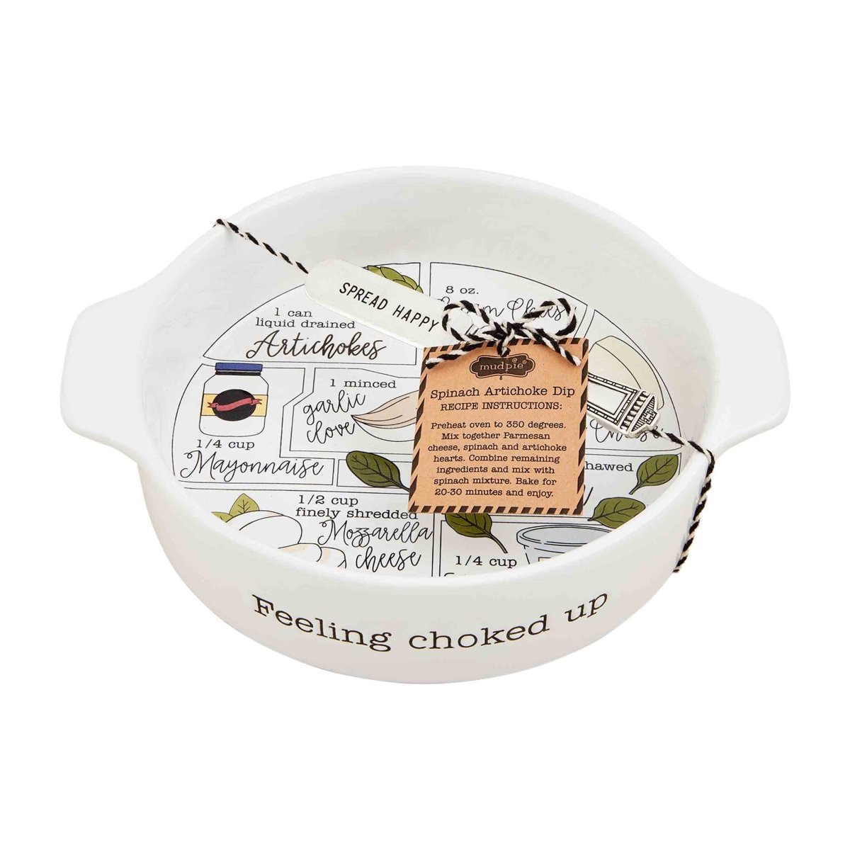 Mud Pie Mud Pie Spinach & Artichoke Baker Set | CeCe's Home & Gifts